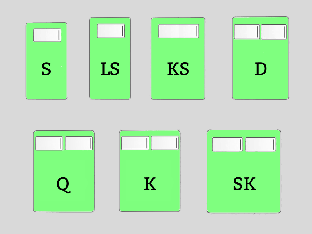 standard caravan mattress sizes